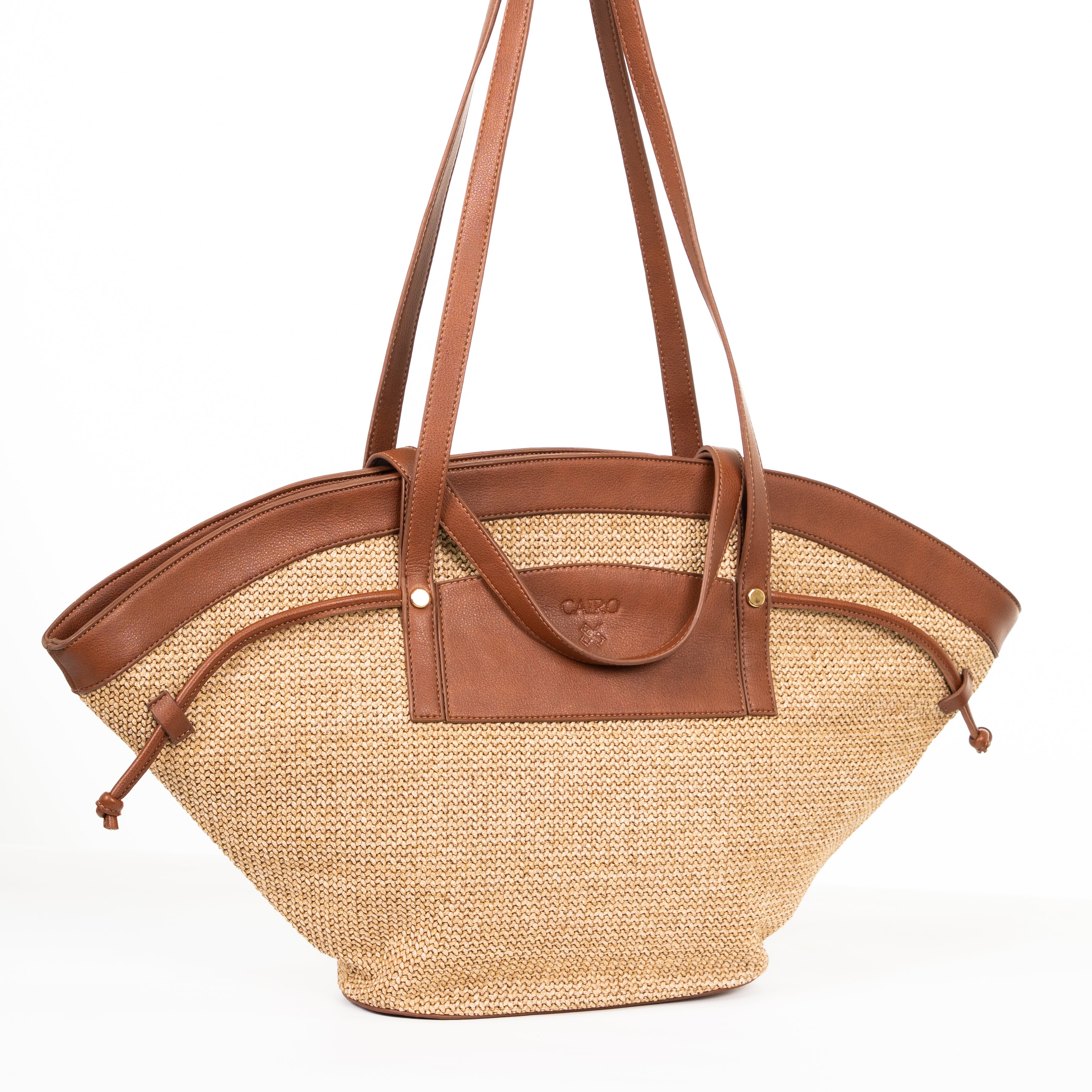 Cairo Raffia Tote — Brown