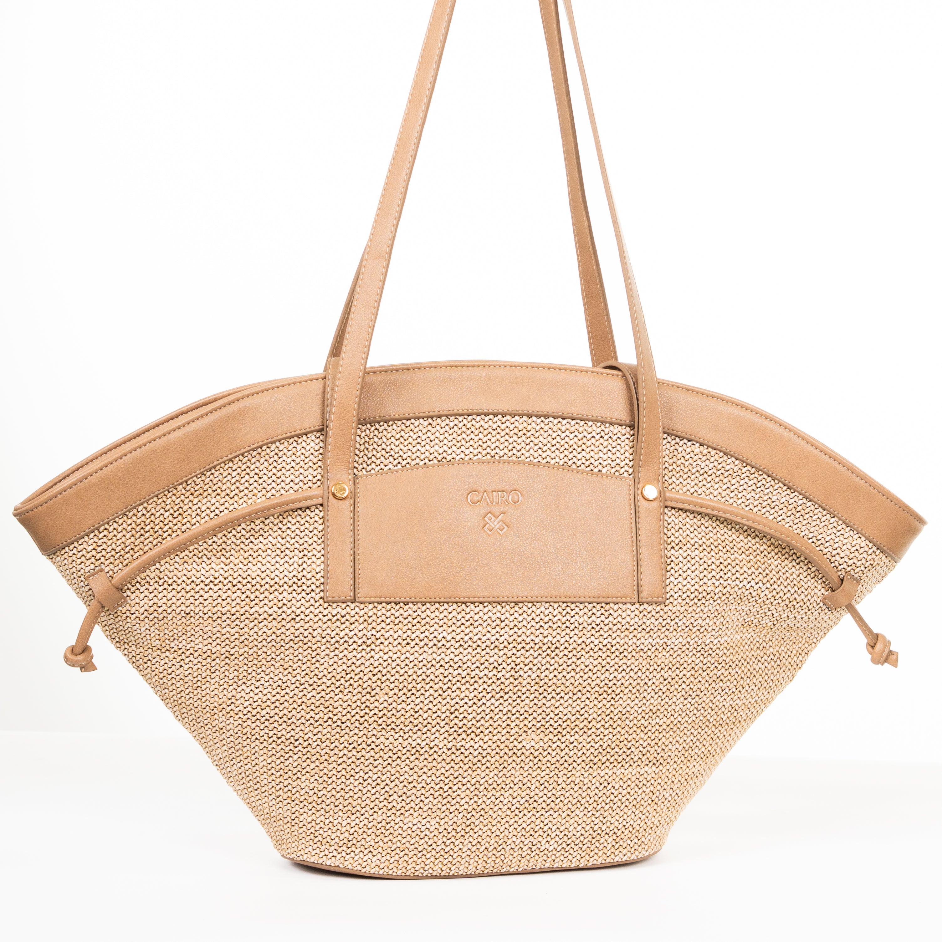 Cairo Raffia Tote — Beige