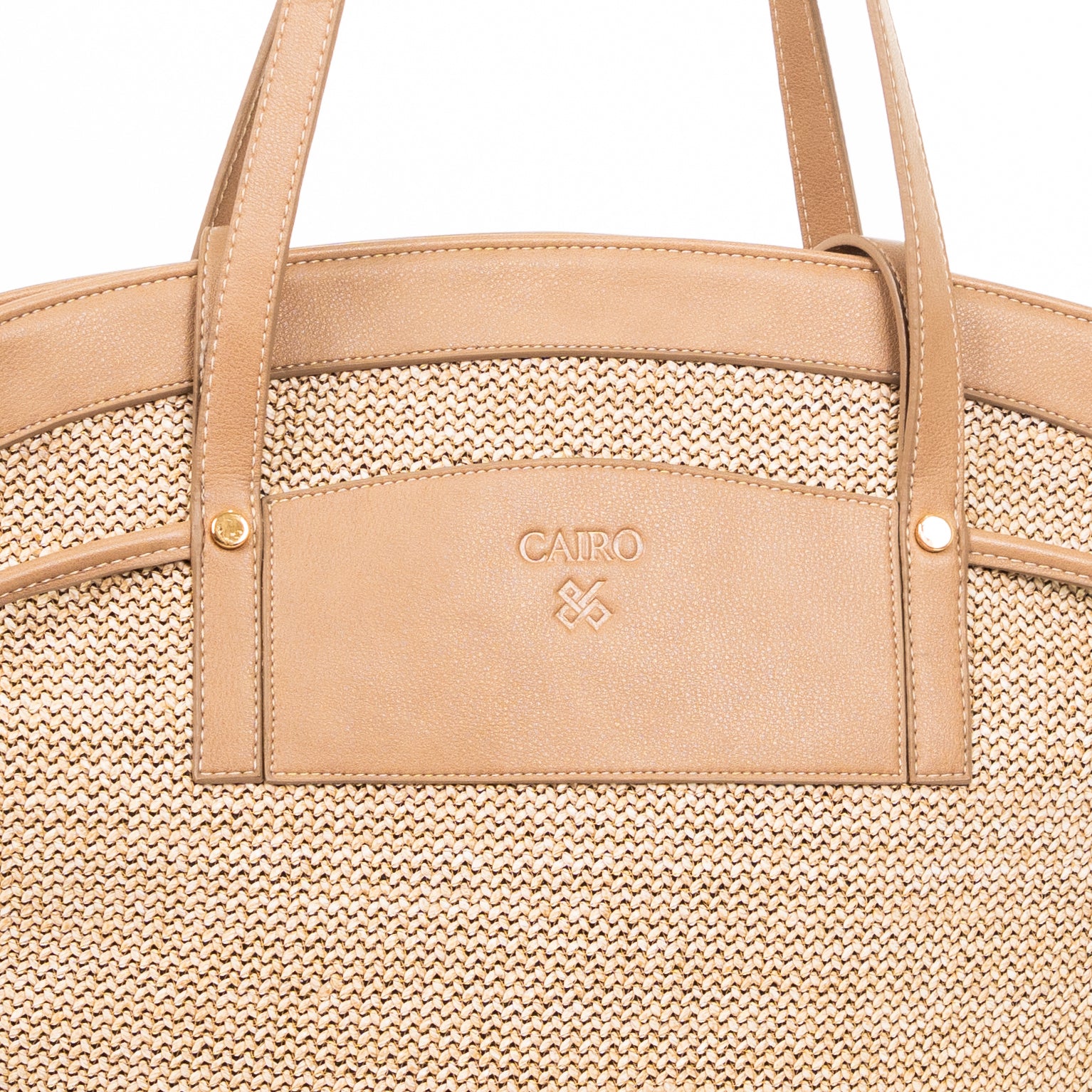 Cairo Raffia Tote — Beige