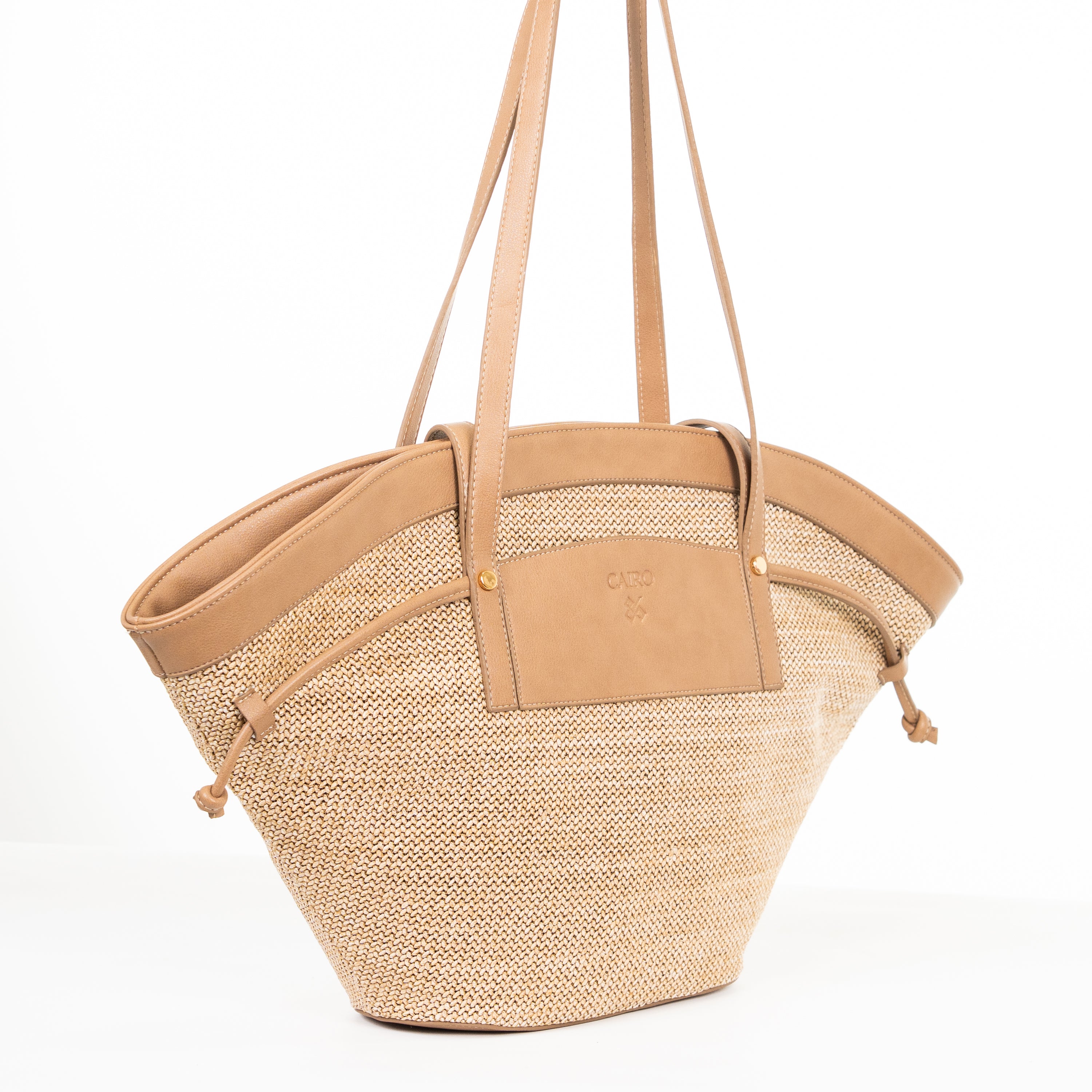 Cairo Raffia Tote — Beige