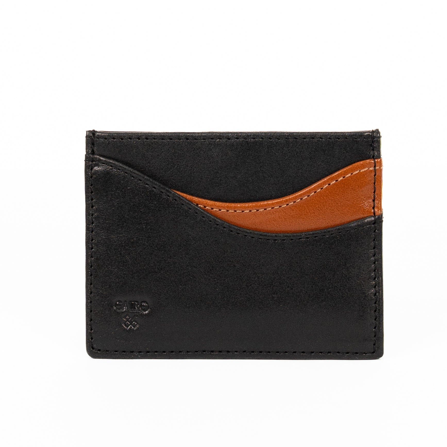 Arc Cardholder — Dark Brown & Tan