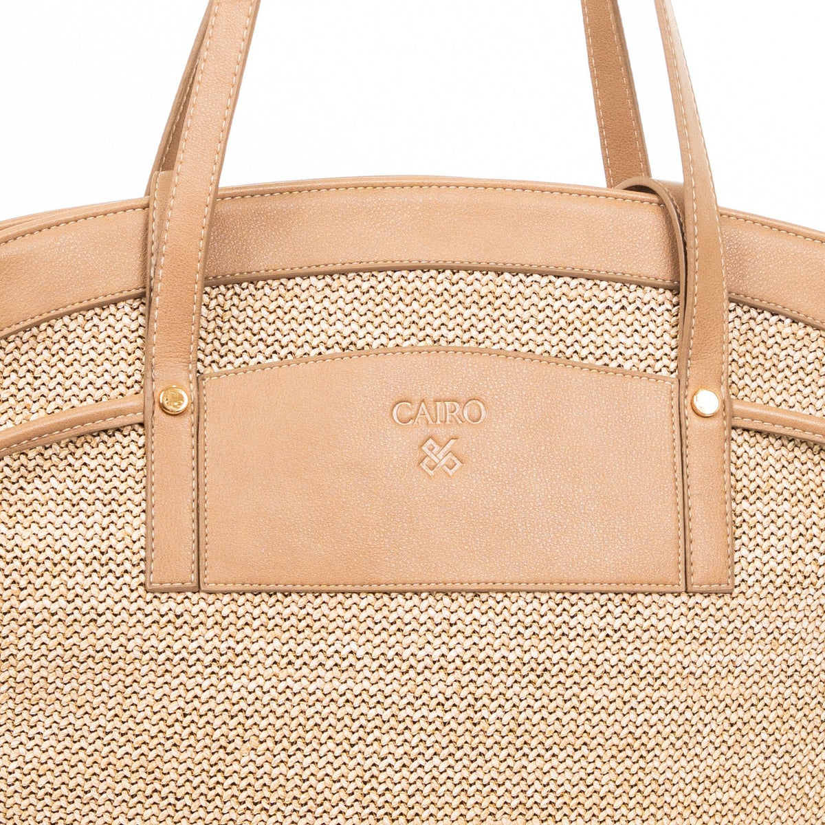Cairo Raffia Tote — Beige - Cairo 86