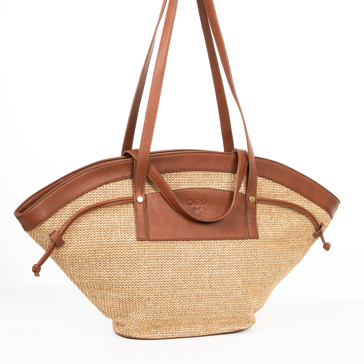 Cairo Raffia Tote — Brown - Cairo 86