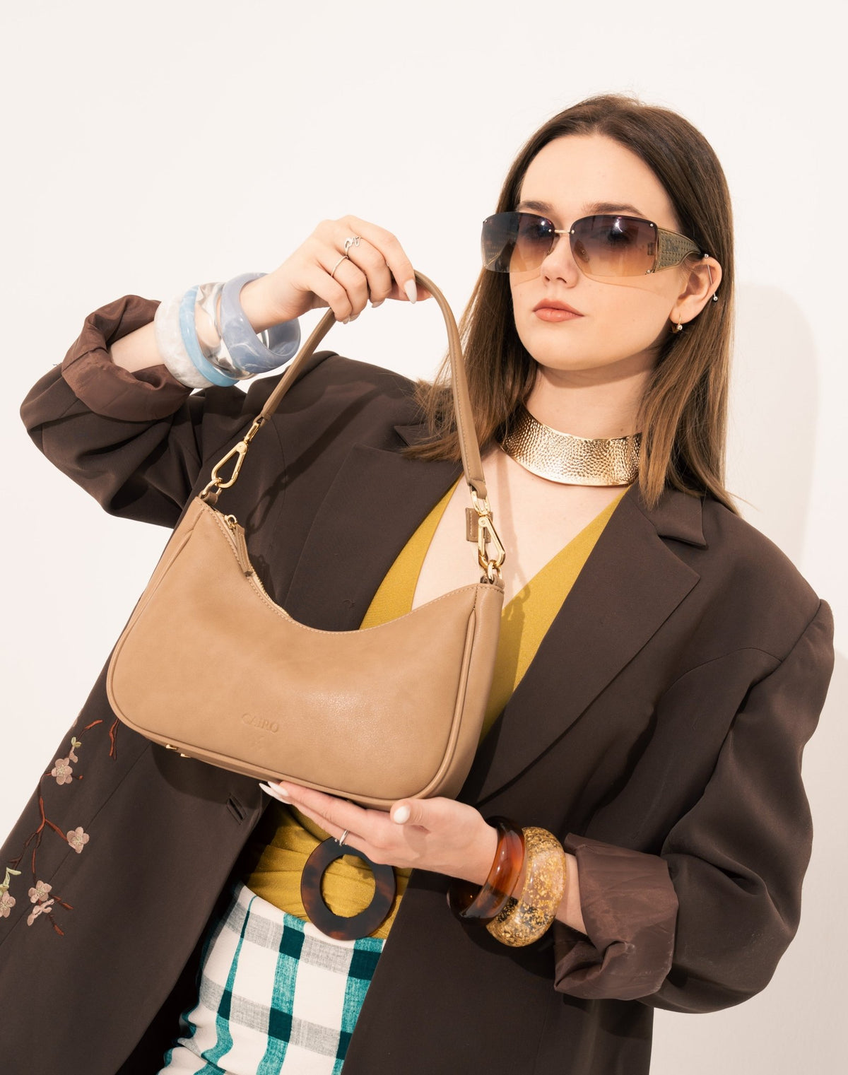 Cairo Shoulder Bag — Beige - Cairo 86